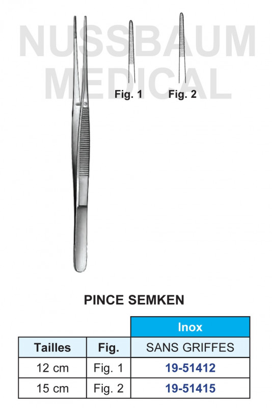 Pince à disséquer Semken Sans Griffes