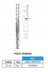 Pince à disséquer Semken avec griffes de 12 cm distribuée par Nussbaum Médical