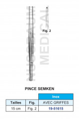 Pince à disséquer Semken avec griffes de 15 cm distribuée par Nussbaum Médical