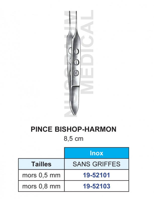 Pince à disséquer Bishop-Harmon Sans Griffes