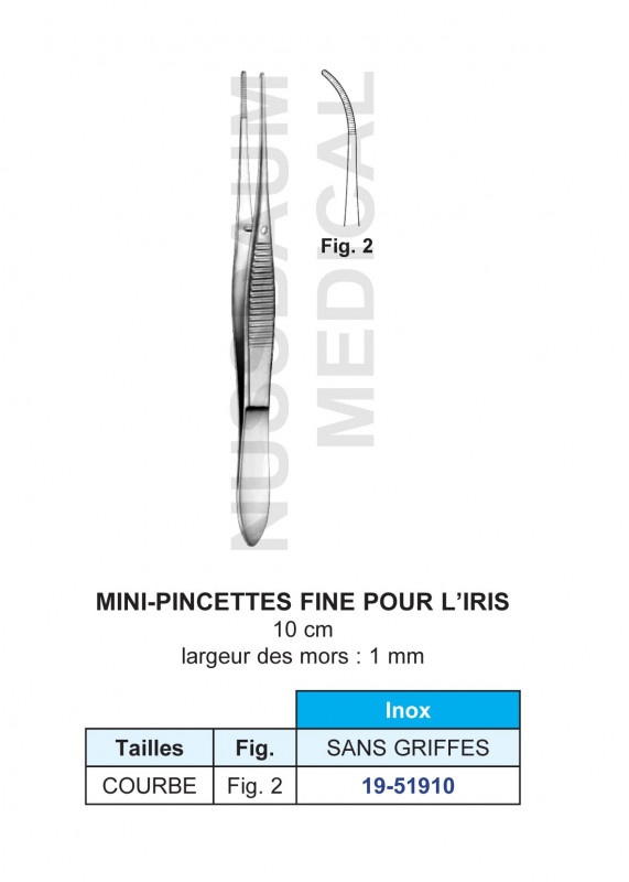 Mini-Pincette Fine Pour l'Iris Sans Griffes Mini-Pincette Fine Pour l'Iris Sans Griffes