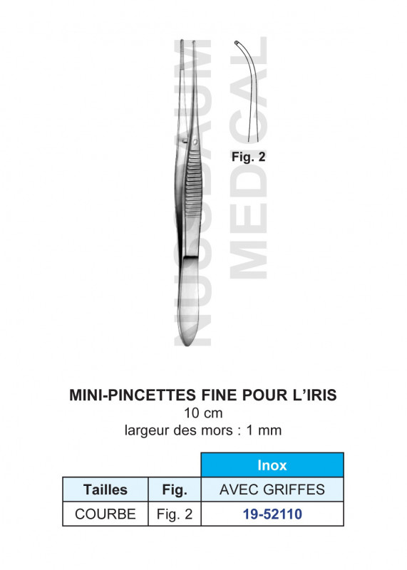 Mini-Pincette Fine Pour l'Iris Avec Griffes