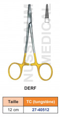 Porte-aiguille de Derf tungstène TC distribué par Nussbaum Médical