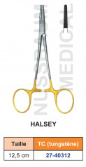 Porte-aiguille Halsey tungstène TC distribué par Nussbaum Médical