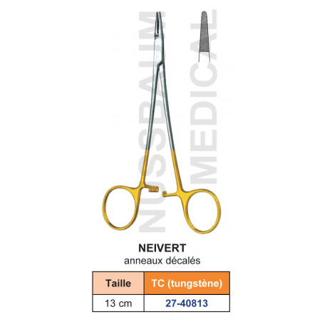 Porte-aiguille Neivert tungstène TC distribué par Nussbaum Médical