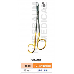 Porte-aiguille de Gillies tungstène TC de 16 cm distribué par Nussbaum Médical