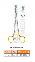 Porte-aiguille d'Olsen-Hegar tungstène TC de 14 cm distribué par Nussbaum Médical