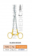 Porte-aiguille d'Olsen-Hegar tungstène TC de 19 cm distribué par Nussbaum Médical