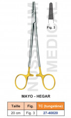 Porte-aiguille de Mayo-Hegar tungstène TC distribué par Nussbaum Médical