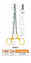 Porte-aiguille Sarot tungstène TC distribué par Nussbaum Médical