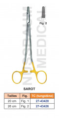 Porte-aiguille Sarot tungstène TC distribué par Nussbaum Médical