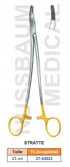 Porte-aiguille Stratte tungstène TC de 23 cm distribué par Nussbaum Médical