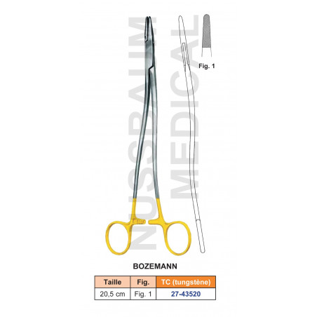 Porte-aiguille Bozemann tungstène TC