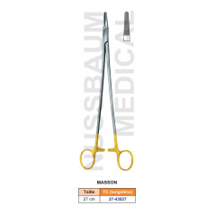 Porte-aiguille Masson tungstène TC de 27 cm distribué par Nussbaum Médical