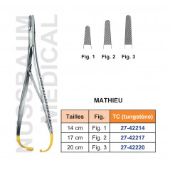 Porte-aiguille Mathieu tungstène TC distribué par Nussbaum Médical