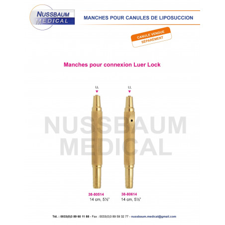 Manches pour canules de liposuccion connexion Luer-Lock