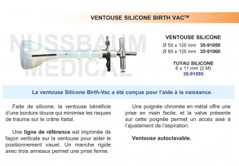Ventouse Silicone Birth Vac distribuée par Nussbaum Médical