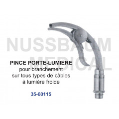 Pince porte-lumière distribuée par Nussbaum Médical