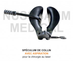 Spéculum de Collin anti-reflet  pour chirurgie laser, vue arrière distribué par Nussbaum Médical