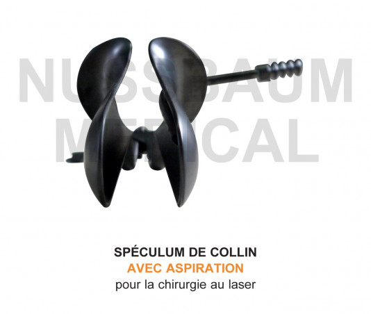Spéculum de Collin anti-reflet pour chirurgie laser