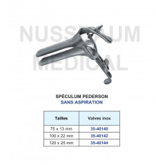 Spéculum Pederson sans aspiration