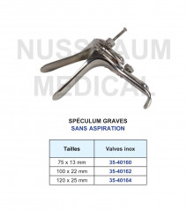 Spéculum de Graves sans aspiration distribué par Nussbaum Médical