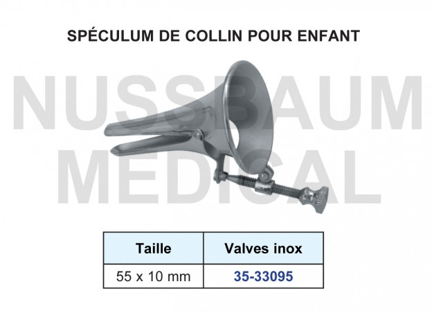 Spéculum de Collin pour enfant distribué par Nussbaum Médical