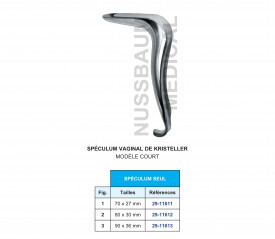 Spéculum de Kristeller modèle court distribué par Nussbaum Médical