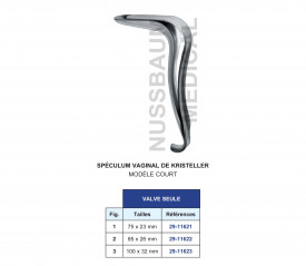 Spéculum de Kristeller modèle court distribué par Nussbaum Médical