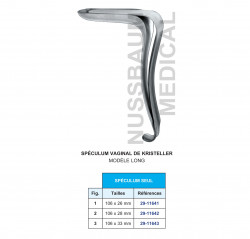 Spéculum de Kristeller modèle long distribué par Nussbaum Médical