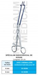 Spéculum Endocervical de Kogan de 24 cm distribué par Nussbaum Médical