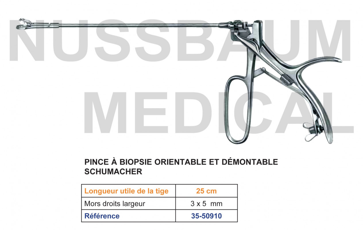 Schumacher Pince à biopsie orientable et démontable 25 cm Schumacher Pince à biopsie orientable et démontable 25 cm