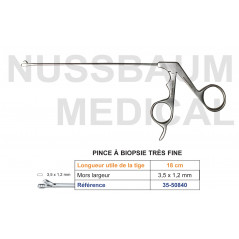 Pince à biopsie très fine distribuée par Nussbaum Médical