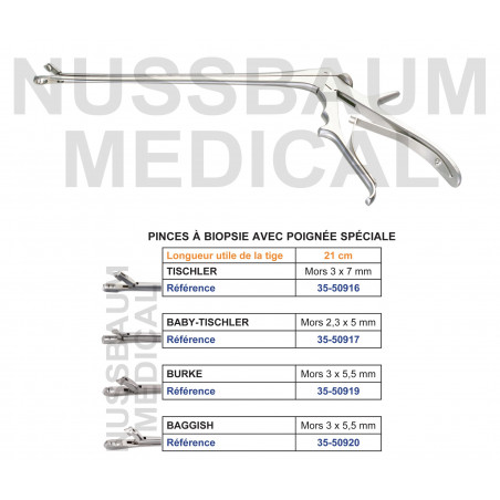 Pince à biopsie avec poignée spéciale distribuée par Nussbaum Médical