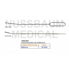 Crochet pour enlever les stérilets distribué par Nussbaum Médical