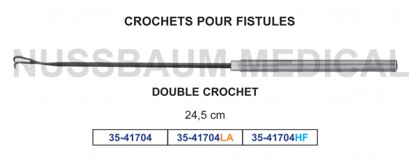 Double crochet pour fistules distribué par Nussbaum Médical