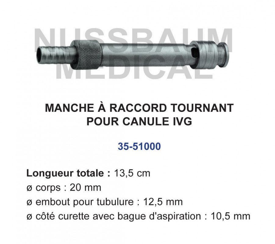 Manche pour aspiration utérine