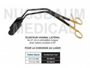 Ecarteur vaginal latéral laser