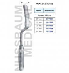 Valve de Breisky distribuée par Nussbaum Médical