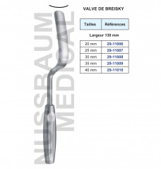 Valve de Breisky distribuée par Nussbaum Médical