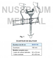 Ecarteur de Balfour ouverture 180 mm distribué par Nussbaum Médical