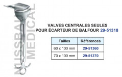 Valves Centrales pour écarteur de Balfour