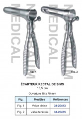 Ecarteur rectal de Sims distribué par Nussbaum Médical