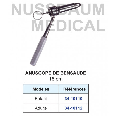 Anuscope de Bensaude distribué par Nussbaum Médical