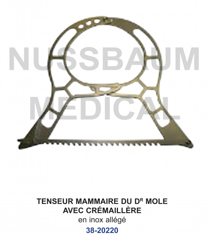 Tenseur mammaire du Dr Mole avec crémaillère