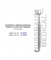 Ecarteur 4 Griffes Freeman 18 cm