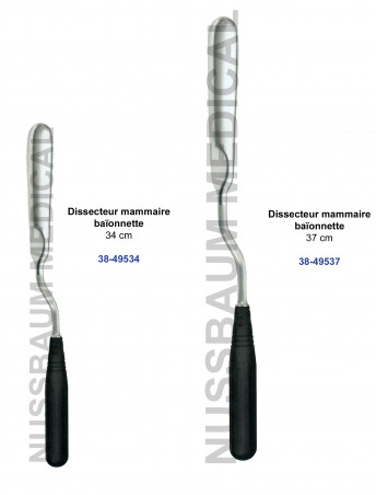 Dissecteur mammaire baïonnette