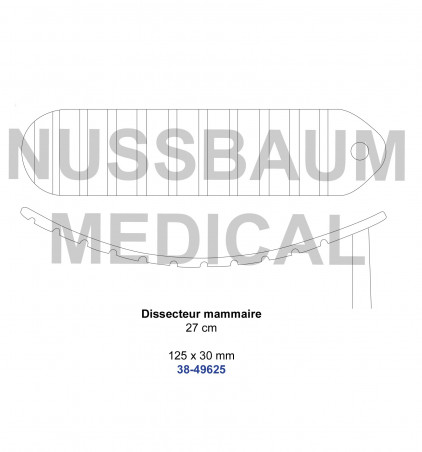 Dissecteur mammaire 27 cm