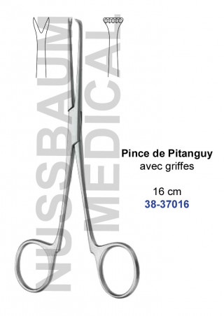Pince Pitanguy avec griffes distribuée par Nussbaum Médical
