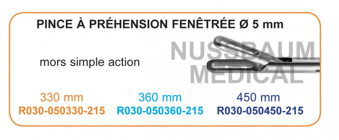 Inserts préhension, Mors fenêtré, simple action distribué par Nussbaum Médical